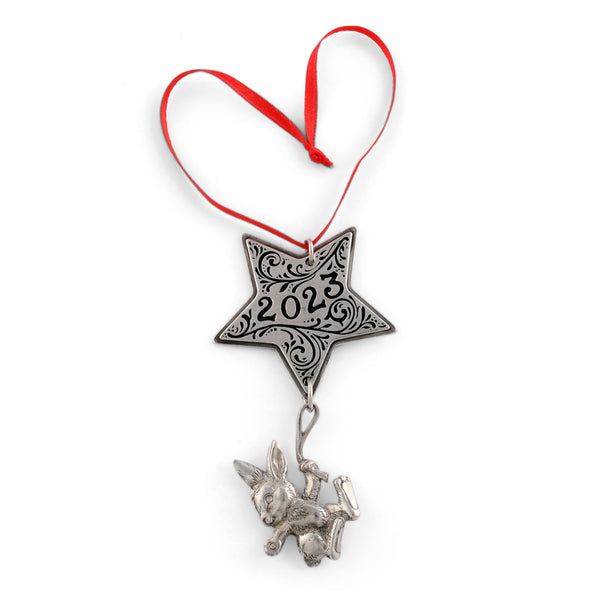 arthur court 2023 "Wishing on a Star" Bunny Ornament