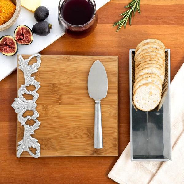Arthur Court Acanthus Bamboo Cheese Set
