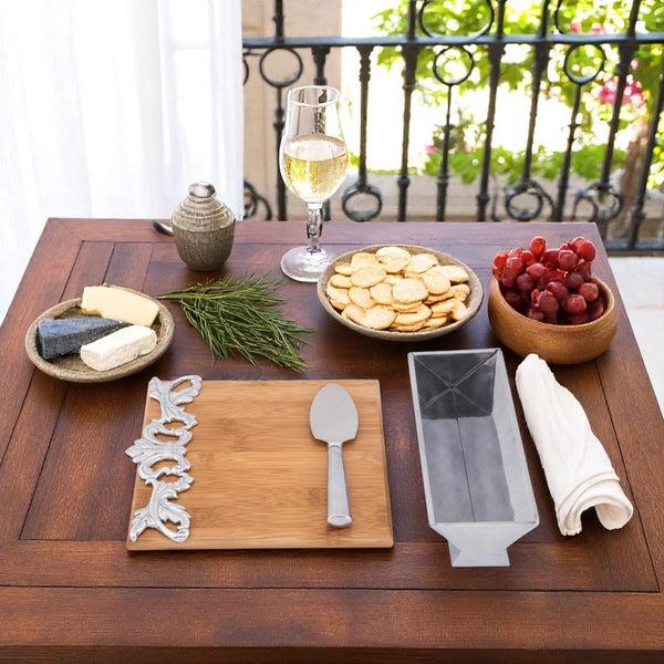 Arthur Court Acanthus Bamboo Cheese Set