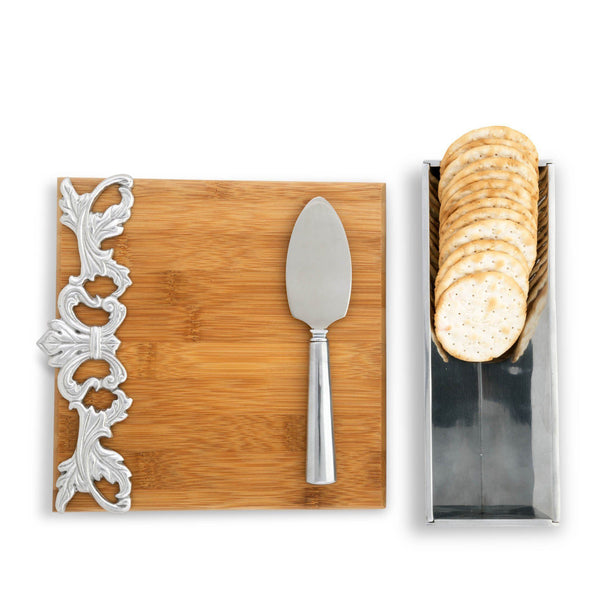 arthur court Acanthus Bamboo Cheese Set