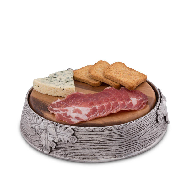 arthur court Acorn Oak Leaf Cheese Pedestal