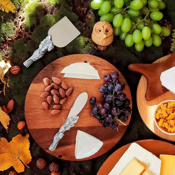 Arthur Court Acorn Oak Leaf Cheese Tool Set