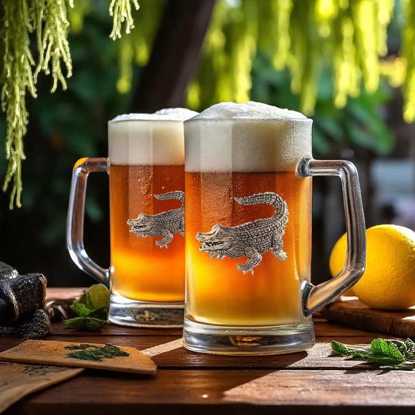 Arthur Court Alligator Beer Mugs - Set Of 2