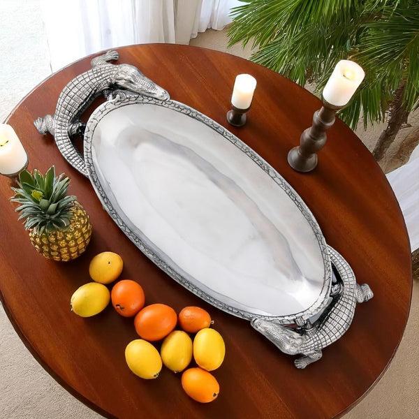 Arthur Court Alligator Centerpiece Tray