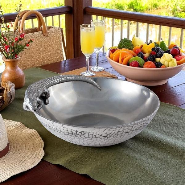 Arthur Court Alligator Figural 12 Bowl