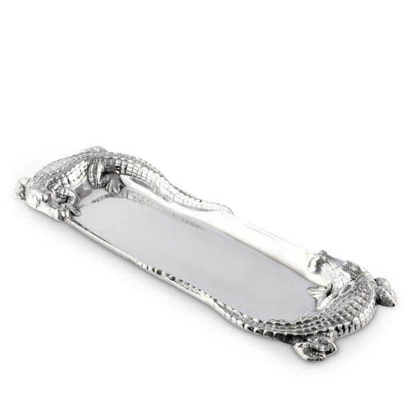 arthur court Alligator Figural Oblong Tray