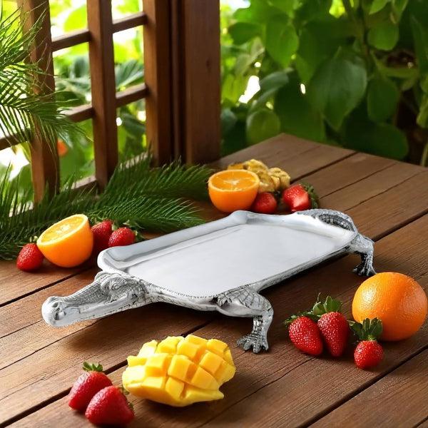 Arthur Court Alligator Figural Platter