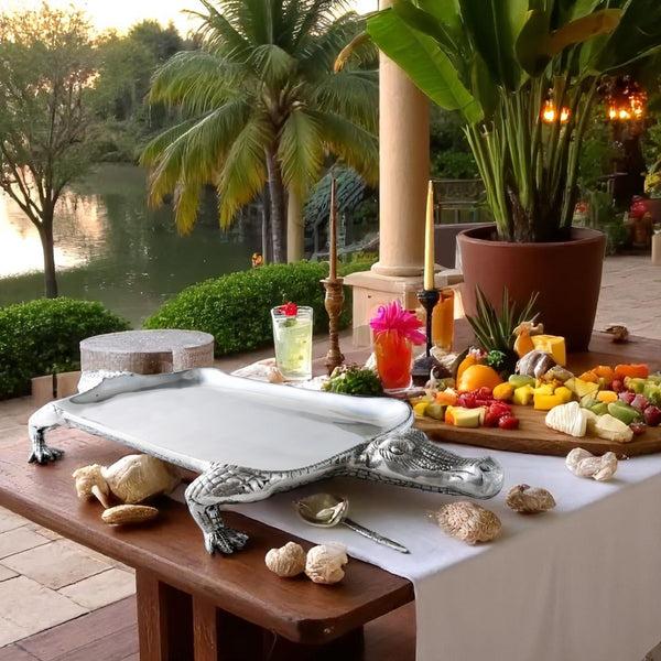 Arthur Court Alligator Figural Platter