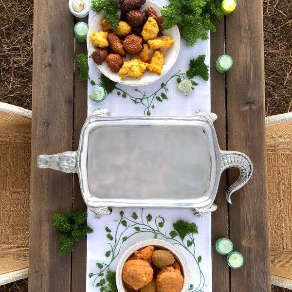 Arthur Court Alligator Figural Platter