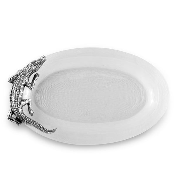 arthur court Alligator Glass Platter