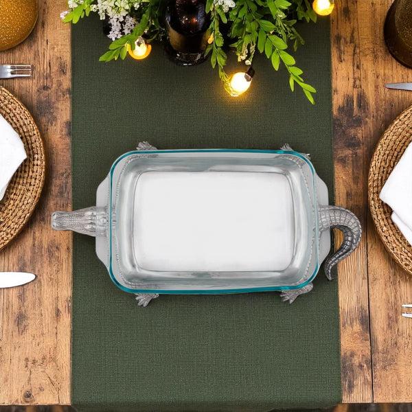 Arthur Court Alligator Pyrex Holder 3qt