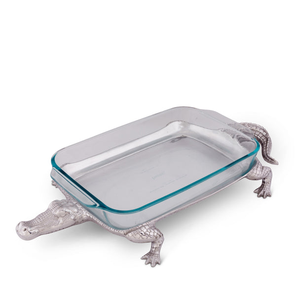 arthur court Alligator Pyrex Holder 3qt