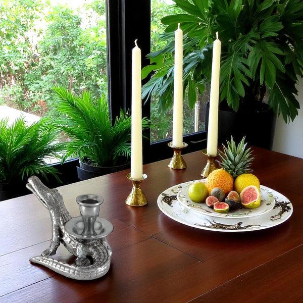 Arthur Court Alligator Taper Candle Holders
