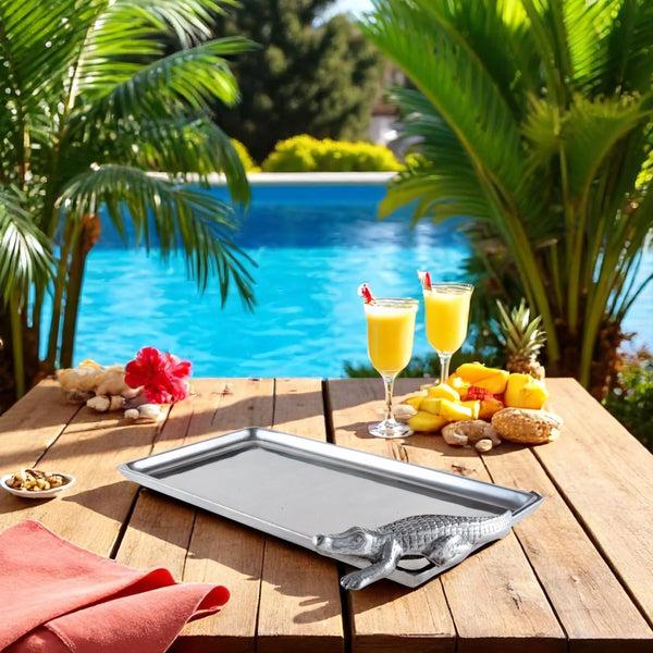 Arthur Court Alligator Tray Figural 6x12