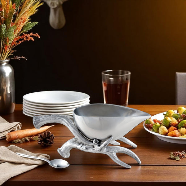 Arthur Court Antler Gravy Boat