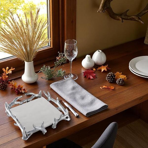 Arthur Court Antler Luncheon Napkin Box