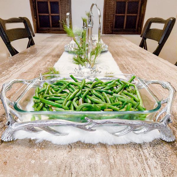 Arthur Court Antler Pyrex Holder 3qt