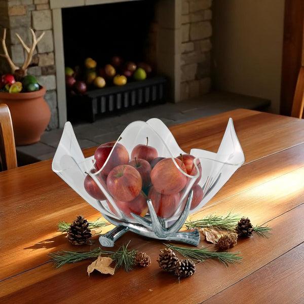 Arthur Court Antler Stand Acrylic Bowl 14