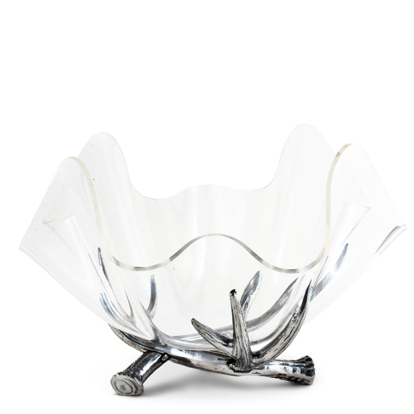arthur court Antler Stand Acrylic Bowl 14