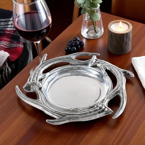 Arthur Court Antler Wine Coaster