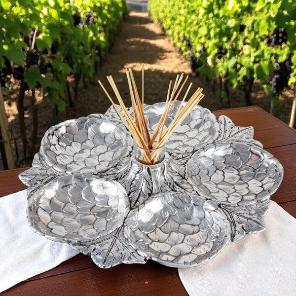 Arthur Court Artichoke 5 Section Snack Tray