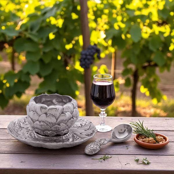 Arthur Court Artichoke Condiment Set 3 Piece