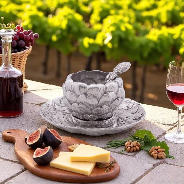 Arthur Court Artichoke Condiment Set 3 Piece