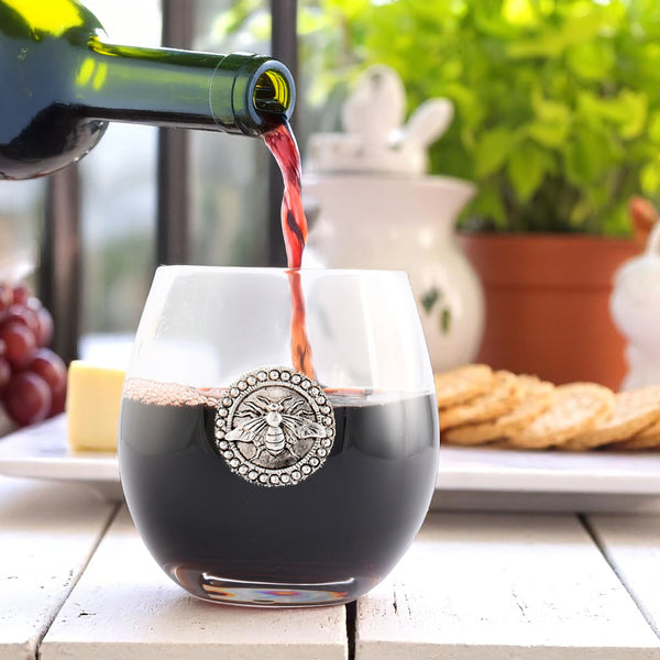 Arthur Court Bee Stemless Wine Glasses - Set Of 4