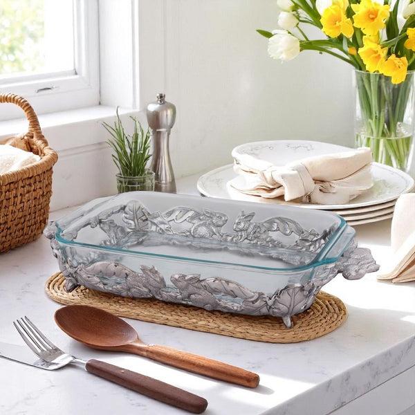 Arthur Court Bunny 3-Qt Casserole W/Pyrex