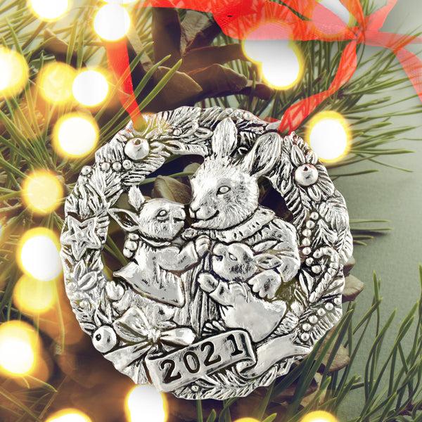 arthur court Bunny Annual Christmas Ornament