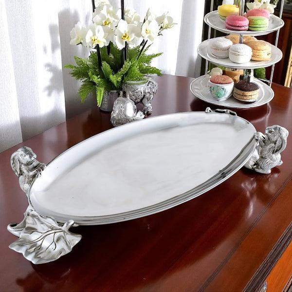 Arthur Court Bunny Centerpiece Tray