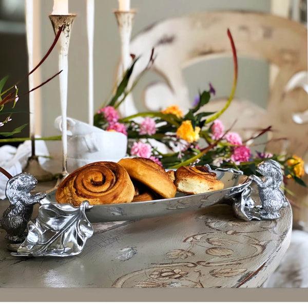 Arthur Court Bunny Centerpiece Tray