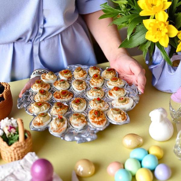 Arthur Court Bunny Deviled Egg Holder Large