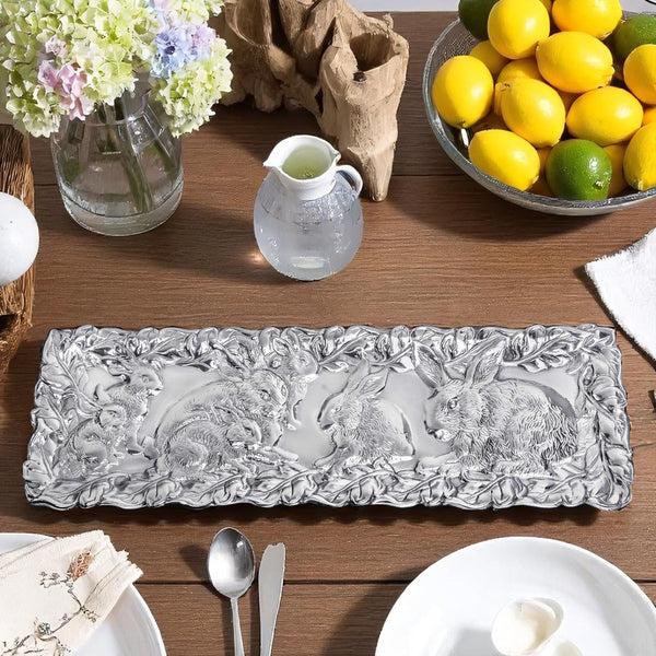 Arthur Court Bunny Oblong Tray