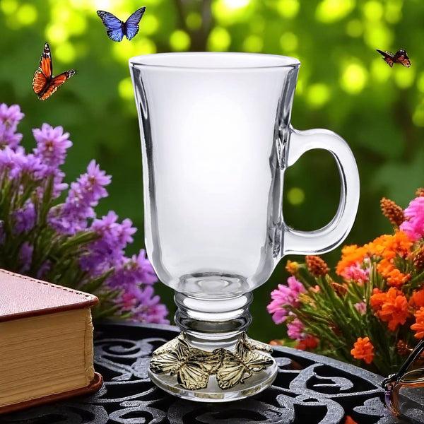 Arthur Court Butterfly 24 Gold Plated Glass Mug