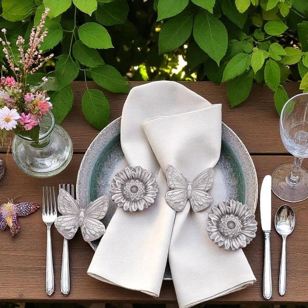 Arthur Court Butterfly And Flower Napkin Rings