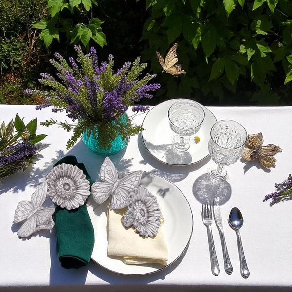 Arthur Court Butterfly And Flower Napkin Rings