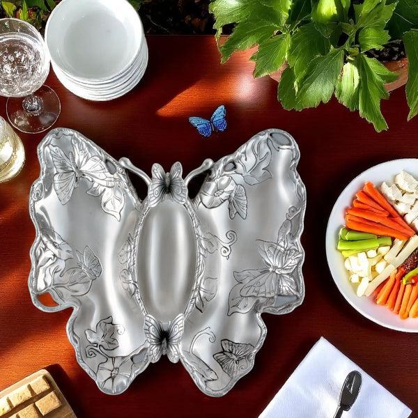 Arthur Court Butterfly Chip And Dip