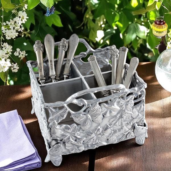 Arthur Court Butterfly Flatware Caddy