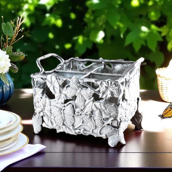 Arthur Court Butterfly Flatware Caddy
