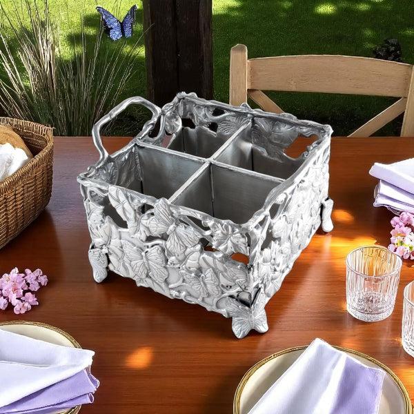 Arthur Court Butterfly Flatware Caddy