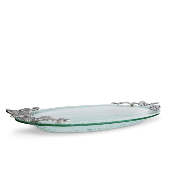 Arthur Court Butterfly Glass Platter