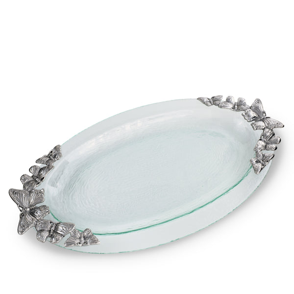 arthur court Butterfly Glass Platter