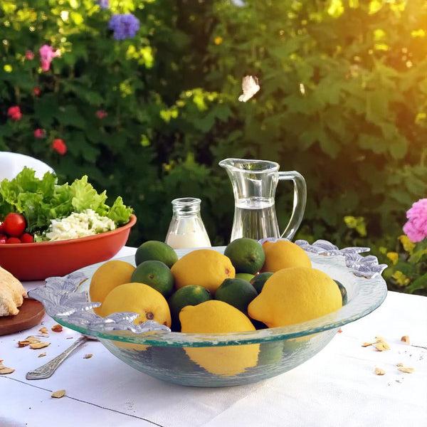 Arthur Court Butterfly Glass Salad Bowl