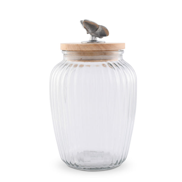 arthur court Butterfly Knob Glass Canisters