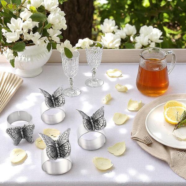 Arthur Court Butterfly Napkin Rings - Set Of 4