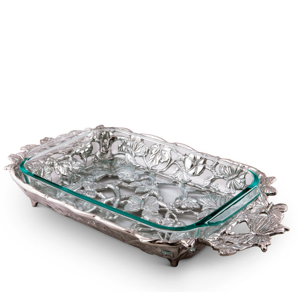 arthur court Butterfly Pyrex Holder 3qt