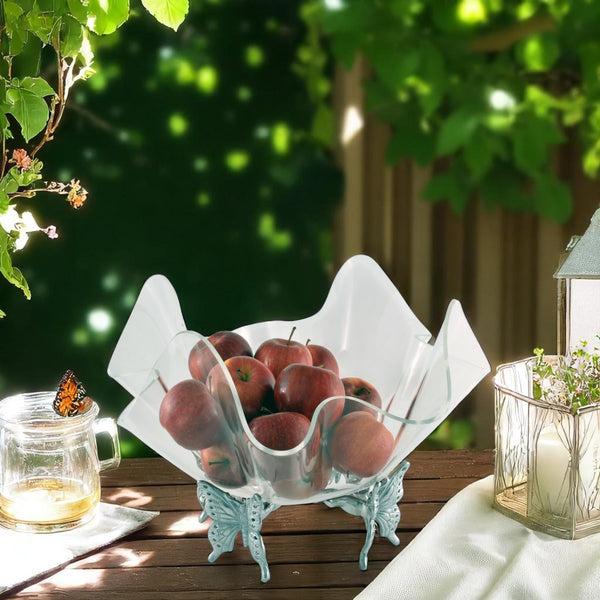 Arthur Court Butterfly Stand Acrylic Bowl 14