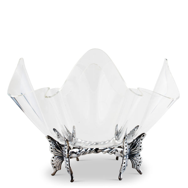 arthur court Butterfly Stand Acrylic Bowl 14