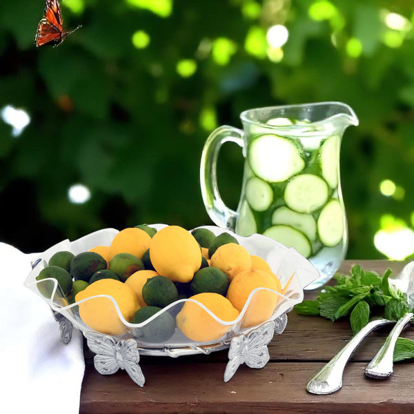 Arthur Court Butterfly Stand Acrylic Bowl 16